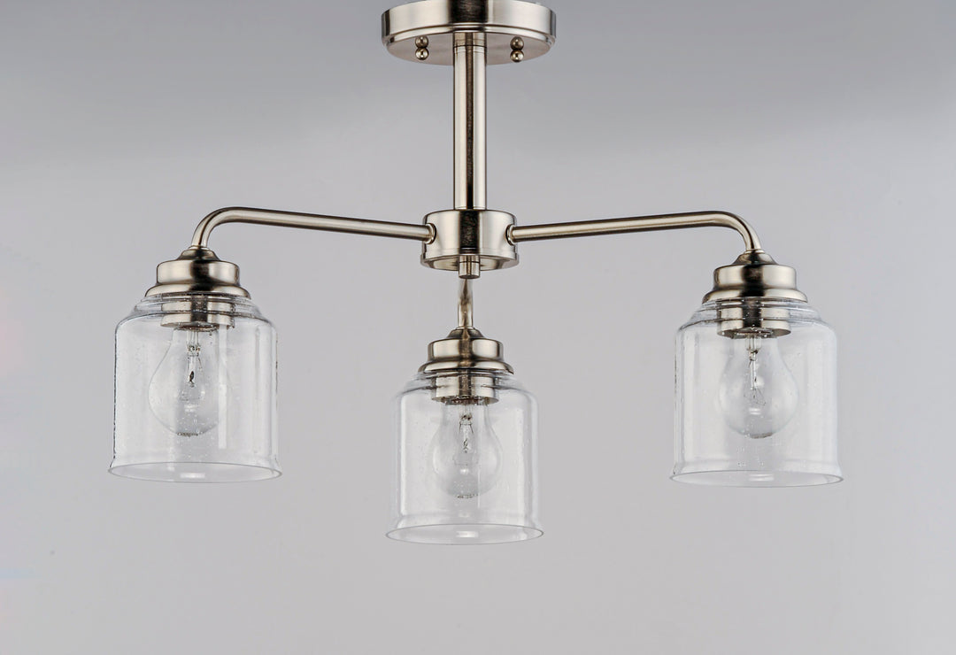 Acadia 3-Light Semi-Flush Mount/Chandelier Satin Nickel alternate view