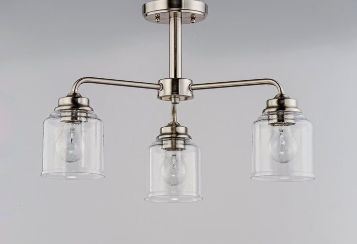 Acadia 3-Light Semi-Flush Mount/Chandelier Satin Nickel alternate view