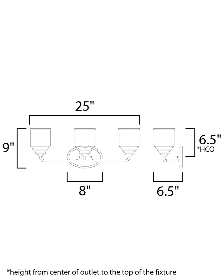 Acadia Bath Vanity dimensions diagram