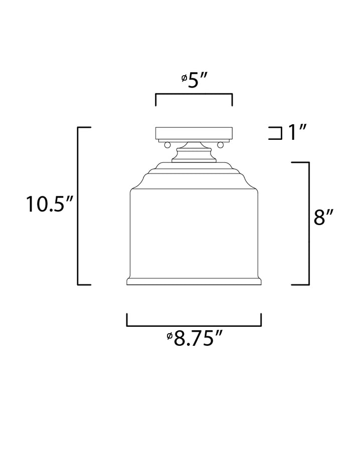 Acadia Semi-Flush Mount dimensions diagram