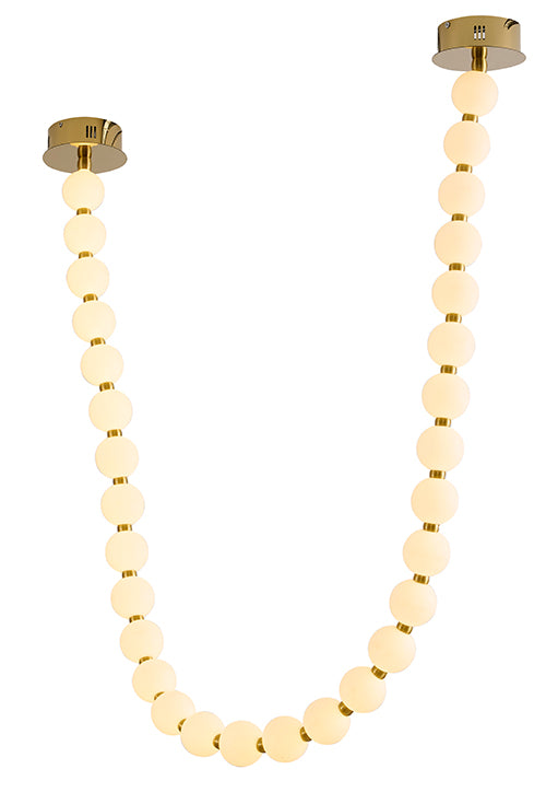 Acrylic Ball Chandelier in Brass by Bethel