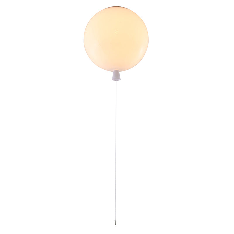 White Acrylic Flush Mount Balloon Light Size: D11.8&