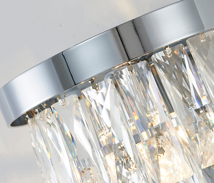 Metal Frame Wall Sconce with Clear Hanging Crystals by Bethel - view 28