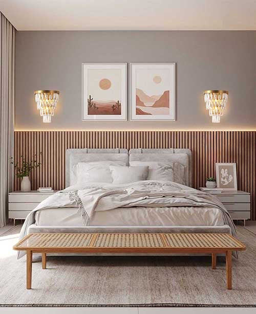 Metal Frame Wall Sconce with Clear Hanging Crystals by Bethel - view 19