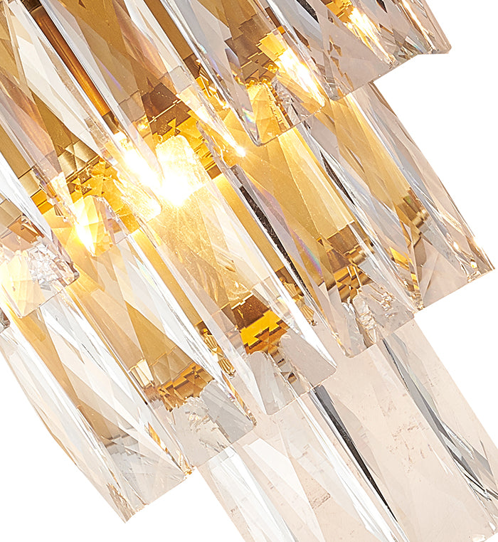 Metal Frame Wall Sconce with Clear Hanging Crystals by Bethel - view 21