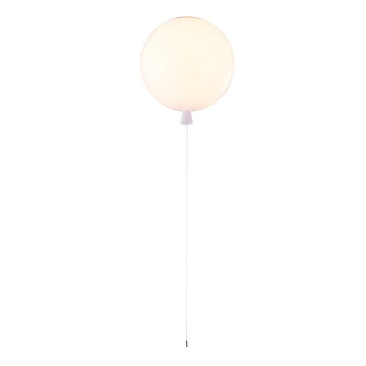 White Acrylic Balloon Semi Flush Mount with Hanging by Bethel