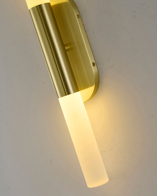 Satin Brass Wall Sconce by Bethel - view 4