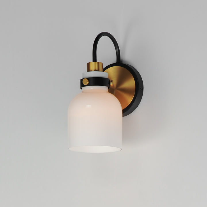 Milk 1-Light Sconce White / Black / Satin Brass alternate view