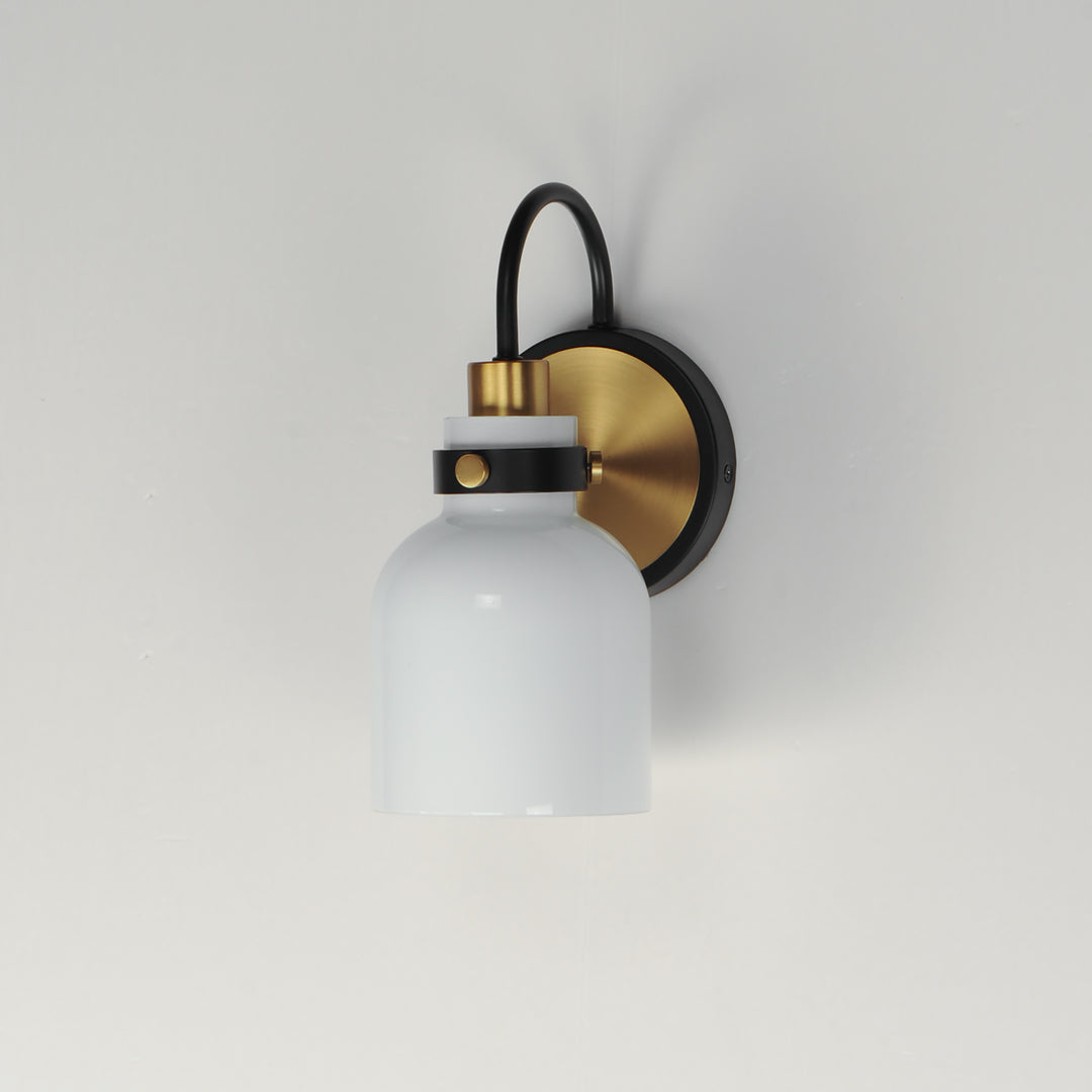 Milk 1-Light Sconce White / Black / Satin Brass alternate view