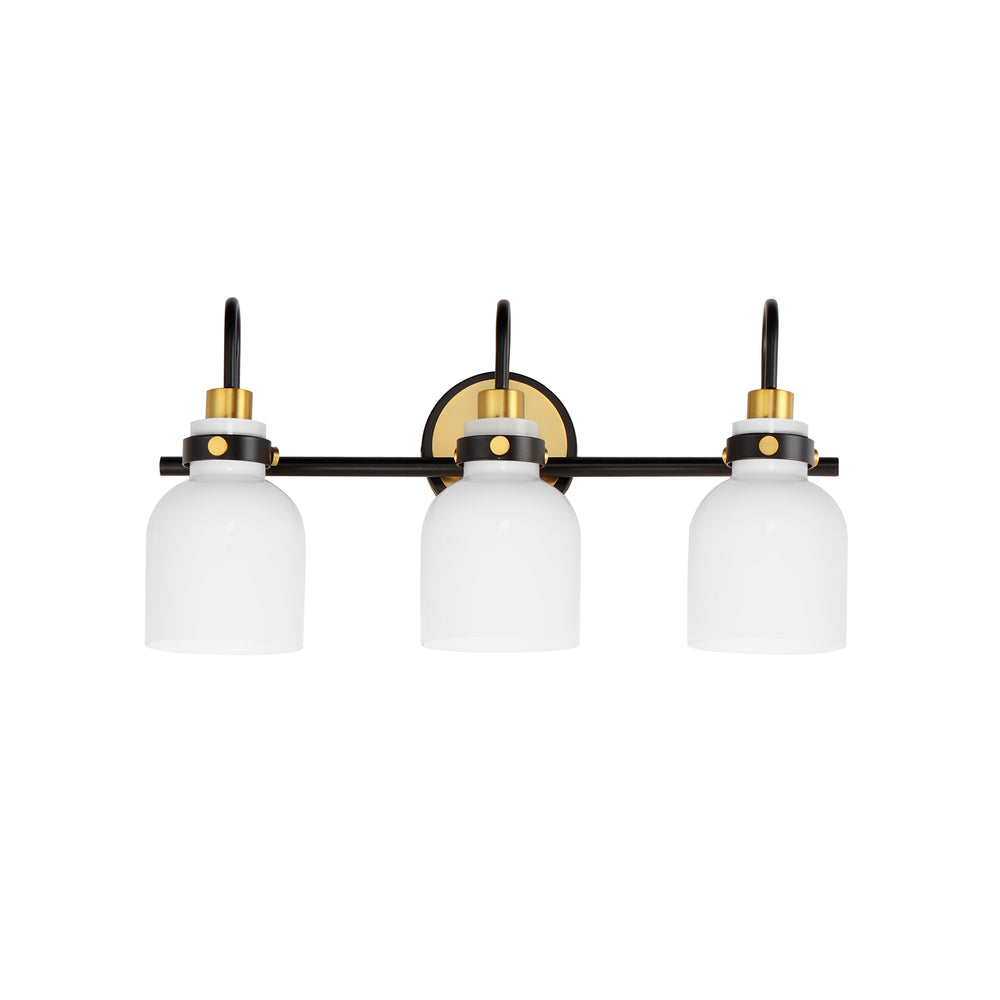 Milk Bath Vanity White / Black / Satin Brass