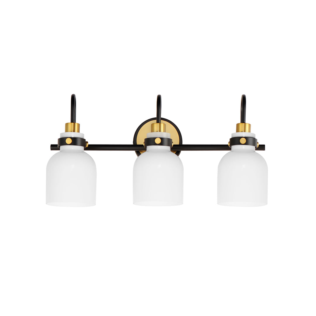 Milk Bath Vanity White / Black / Satin Brass