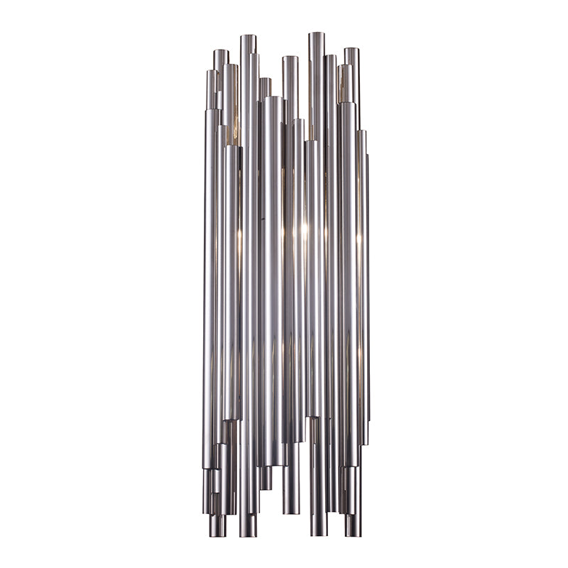 Stainless Steel Wall Sconce in Shiny Nickel by Bethel