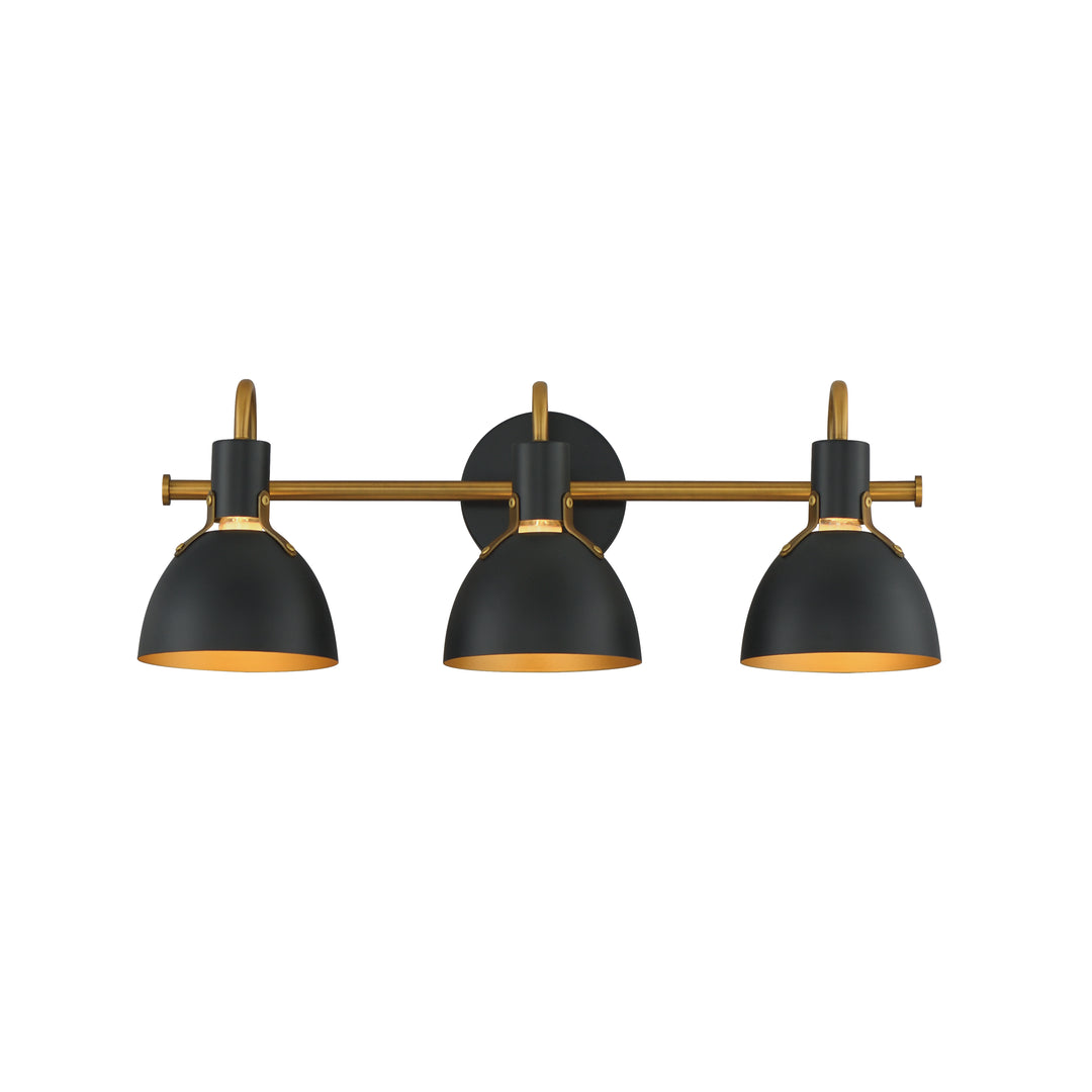 Dusk Wall Sconce Black / Antique Brass