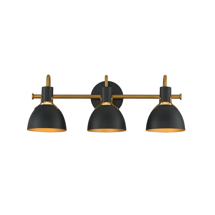Dusk Wall Sconce Black / Antique Brass