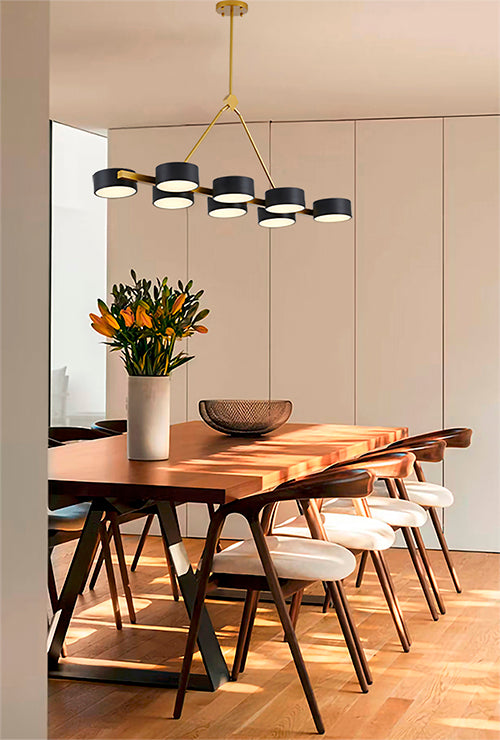 Frame Chandelier with Round Accent Shades and Acrylic Diffusers by Bethel - view 7