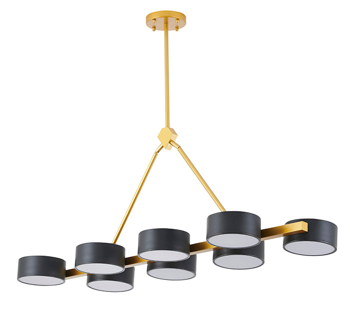 Frame Chandelier with Round Accent Shades and Acrylic Diffusers by Bethel - view 8