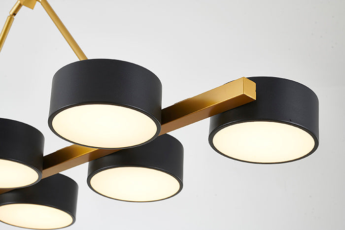 Frame Chandelier with Round Accent Shades and Acrylic Diffusers by Bethel - view 9
