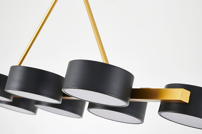 Frame Chandelier with Round Accent Shades and Acrylic Diffusers by Bethel - view 10