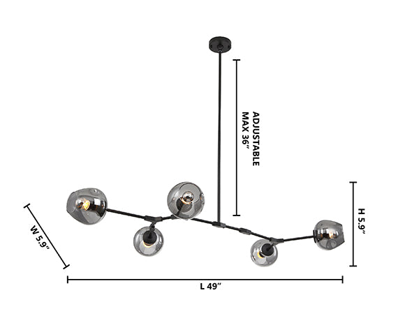 Frame Ceiling Fixture with Indented Color Glass Shades by Bethel - view 2