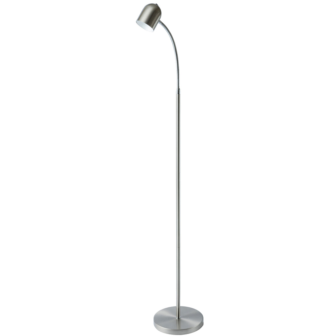5W Floor Lamp in Satin Chrome & Polished Chrome by Dainolite