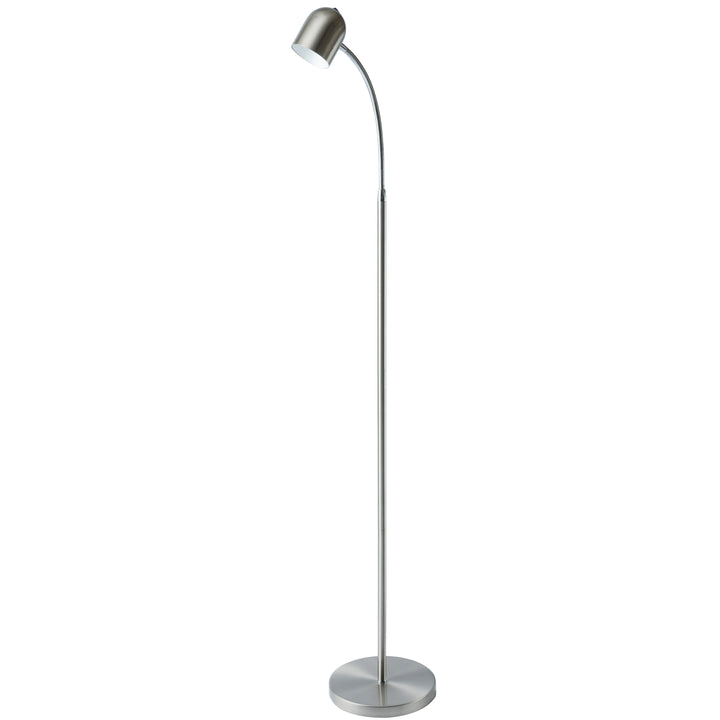 5W Floor Lamp in Satin Chrome & Polished Chrome by Dainolite