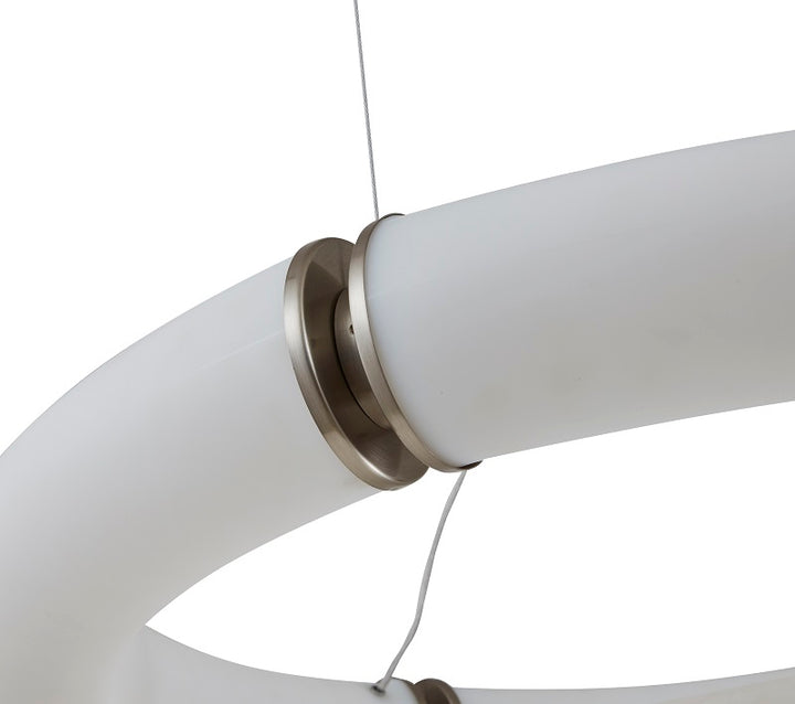 White Pc Frame Halo Ring LED Ceiling Fixture by Bethel
