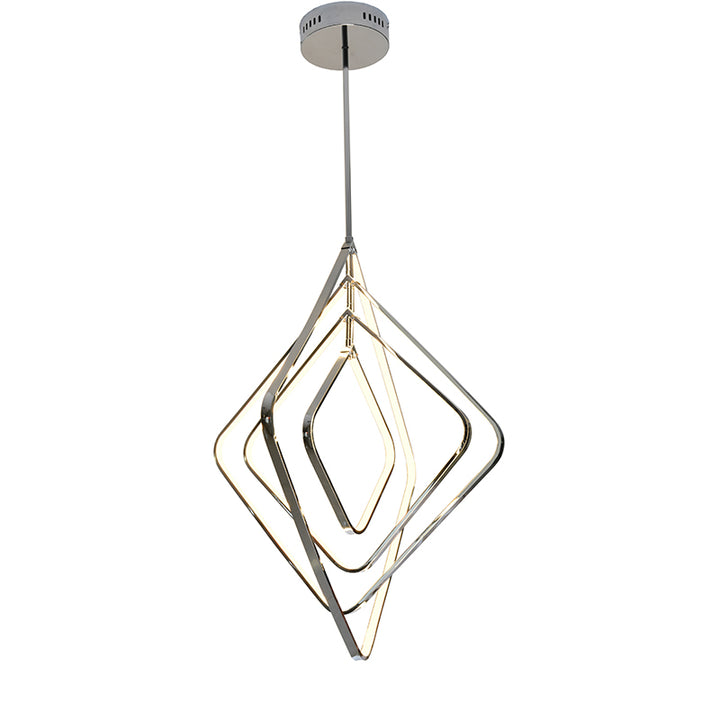 Diamond Orb LED Light Fixture with Chrome Frame and Acrylic Diffuser by Bethel