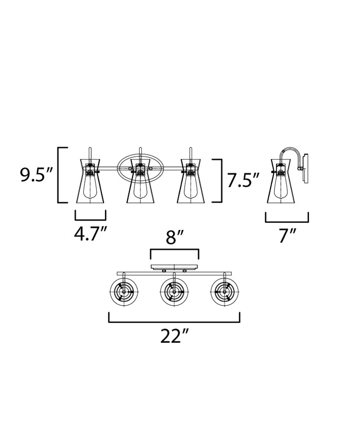 Ava Bath Vanity dimensions diagram