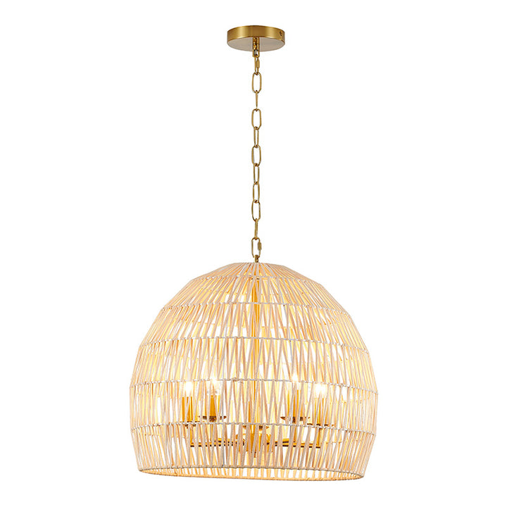 Natural Vine Weaved Basket Light with Frame, 20", by Bethel