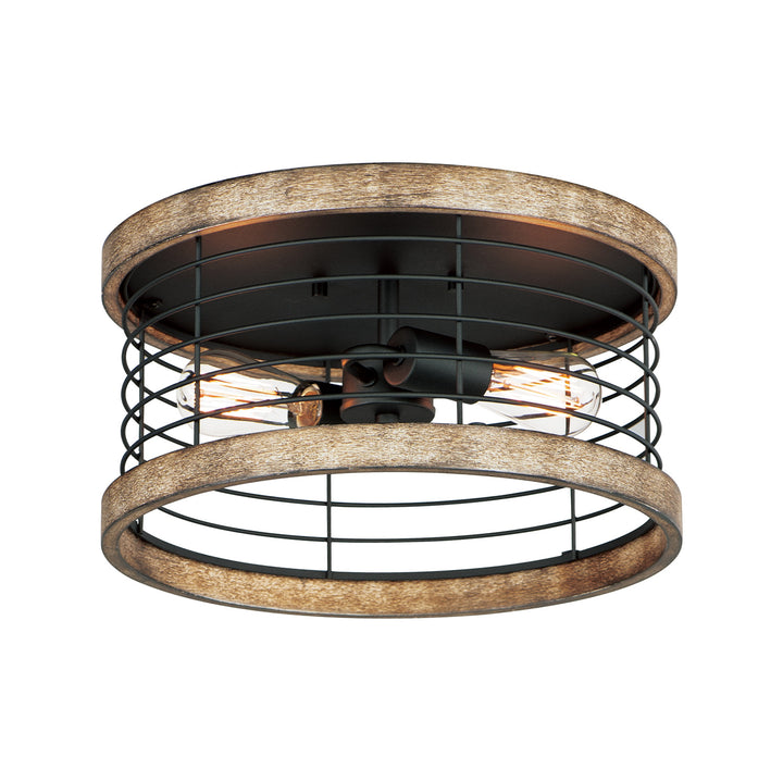 Homestead 15" Semi Flush Mount Driftwood / Black