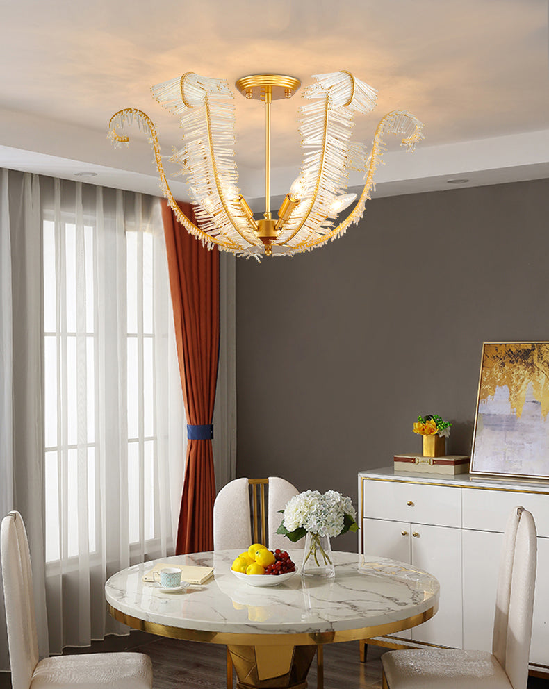 Gold Glass Flush Mount by Bethel - view 2