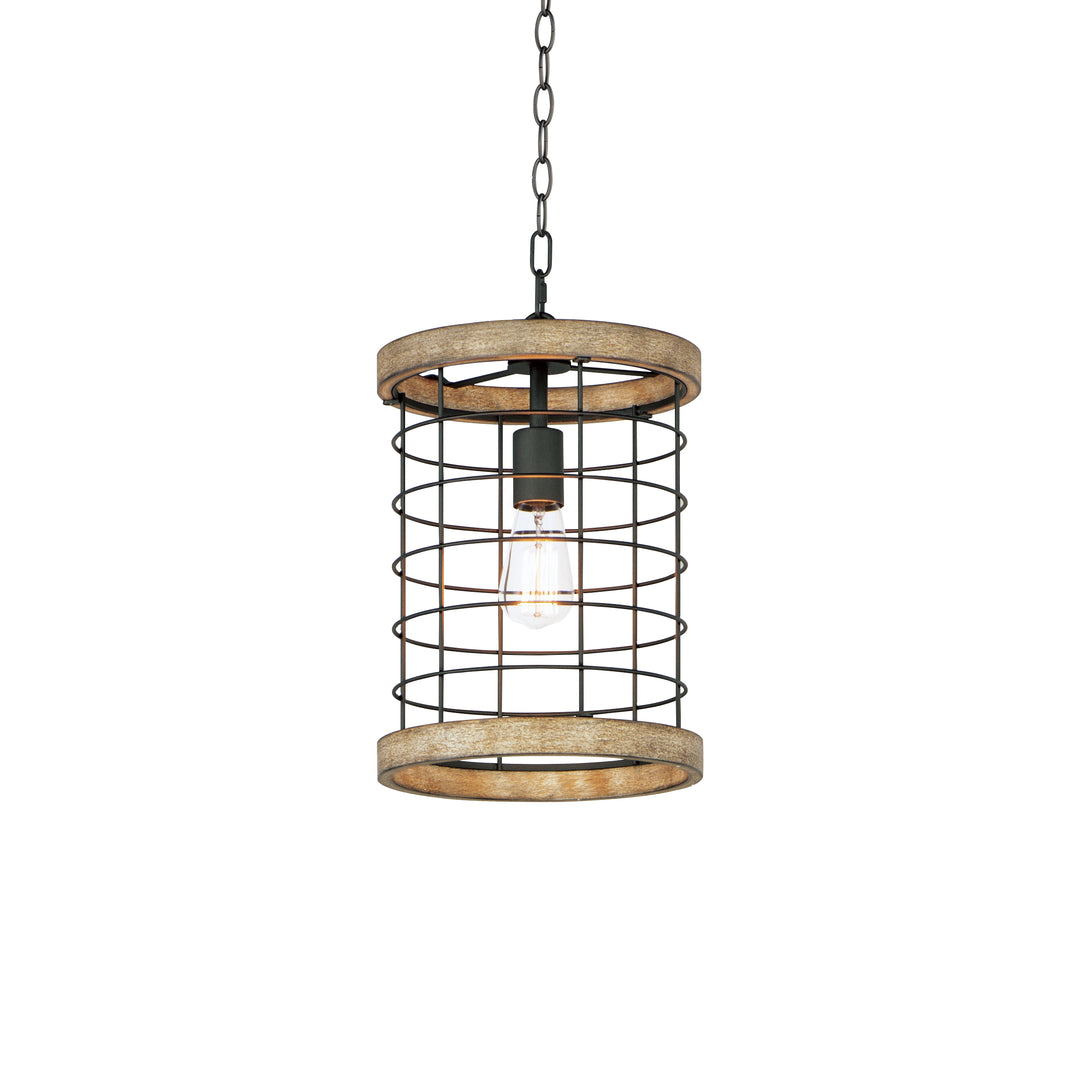 Homestead 10" Single Pendant Driftwood / Black