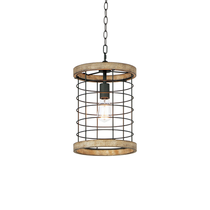 Homestead 10" Single Pendant Driftwood / Black