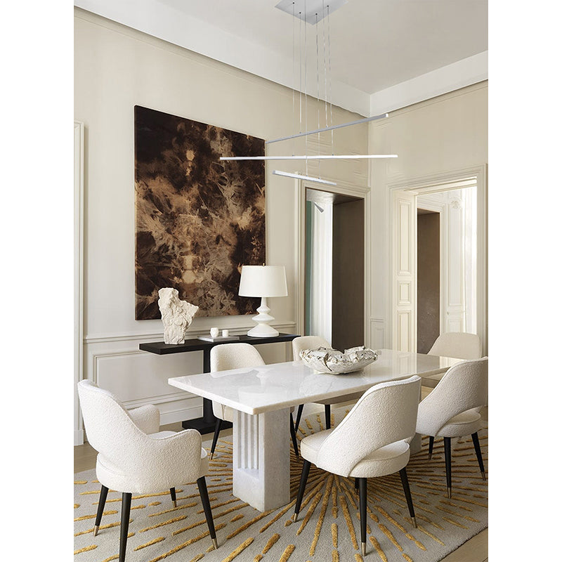 Frame LED Ceiling Fixture with Hanging Stick Pendants &amp;