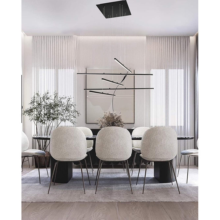 Frame LED Ceiling Fixture with Hanging Stick Pendants &amp;