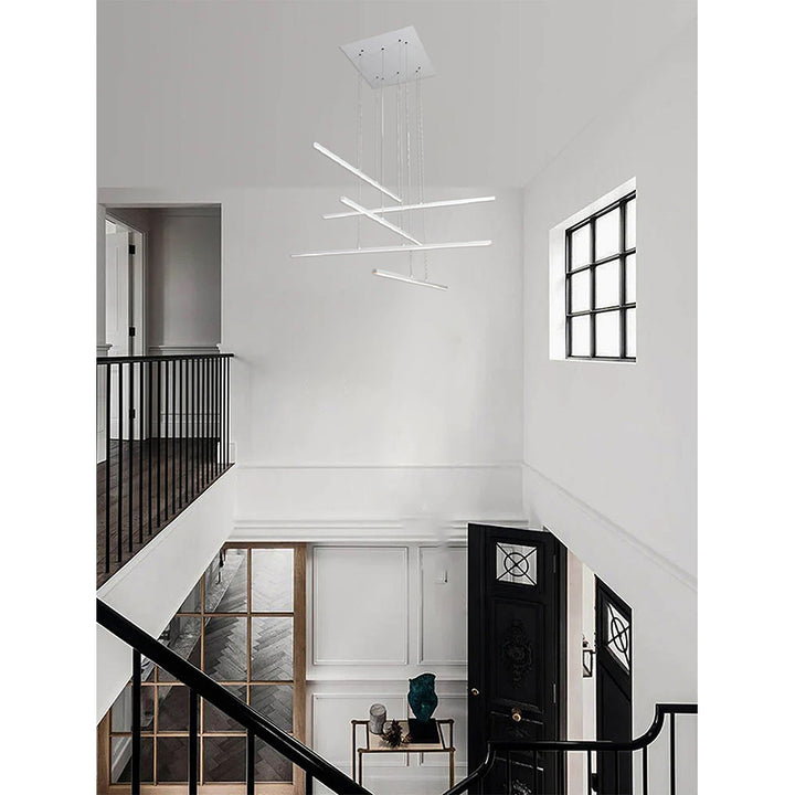 Frame LED Ceiling Fixture with Hanging Stick Pendants &amp;