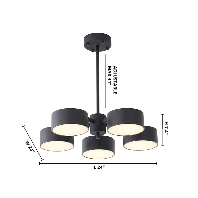 Frame Light Fixture with Shades and Frosted Diffusers by Bethel - view 3