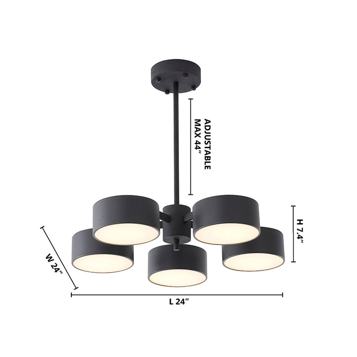 Frame Light Fixture with Shades and Frosted Diffusers by Bethel - view 3