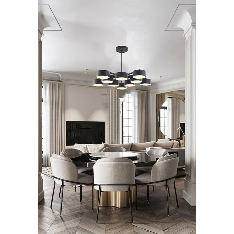 Frame Light Fixture with Shades and Frosted Diffusers by Bethel - view 16