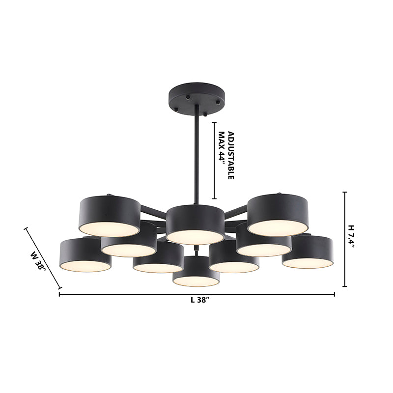 Frame Light Fixture with Shades and Frosted Diffusers by Bethel - view 17