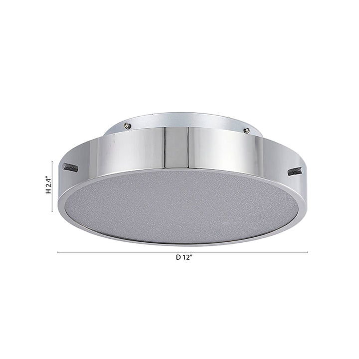 Frame LED Flush Mount with Clear Acrylic Beaded Diffuser by Bethel - view 12