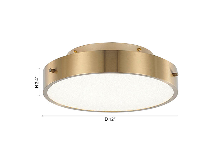 Frame LED Flush Mount with Clear Acrylic Beaded Diffuser by Bethel - view 4