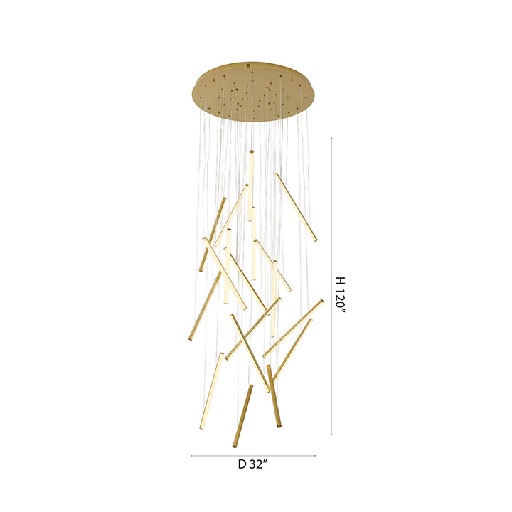 Brass Chandelier (LTY01) by Bethel - view 7