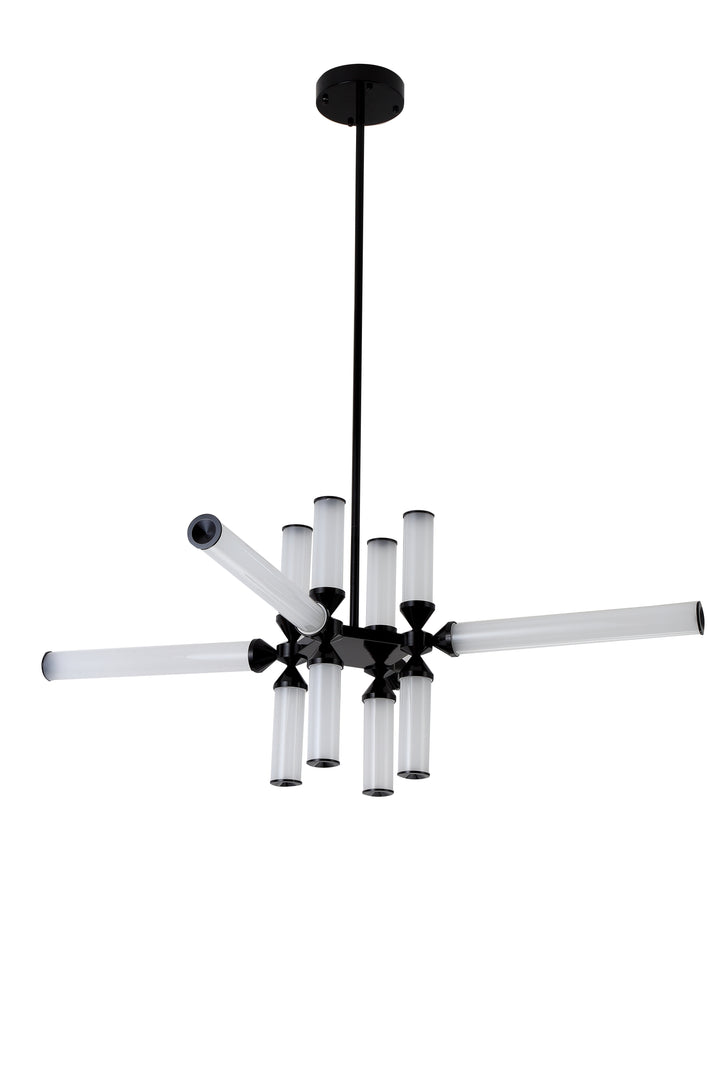 Aluminium Frame Chandelier with Glass Shades by Bethel - view 9