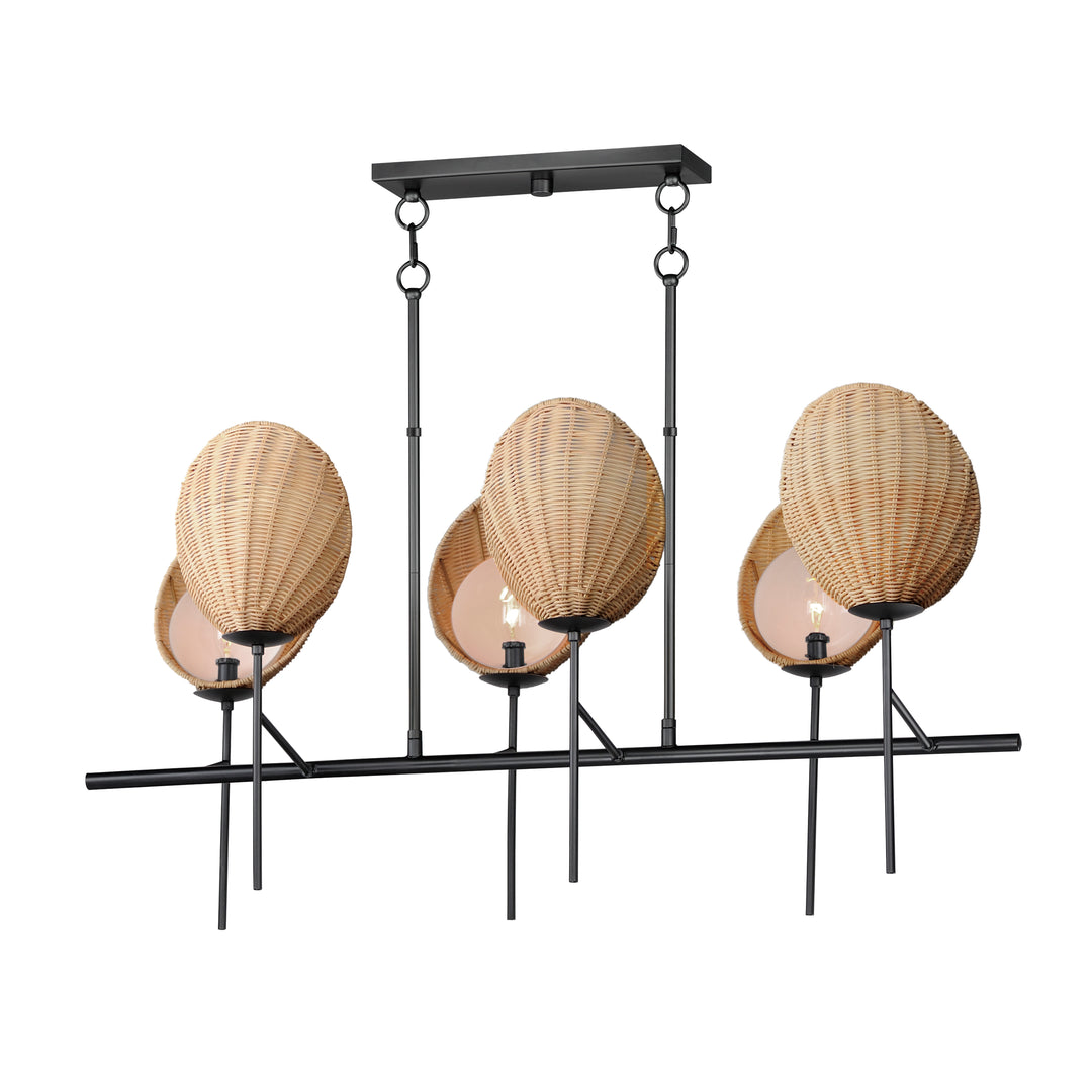 Maldives 6-Light Linear Chandelier NABK