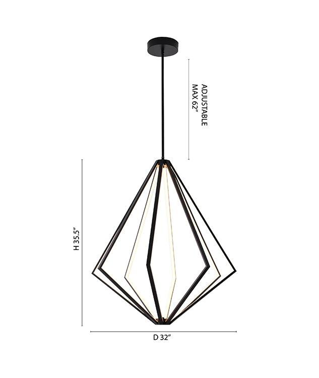 Diamond Metal LED Chandelier with Silicone Diffusers by Bethel - view 42