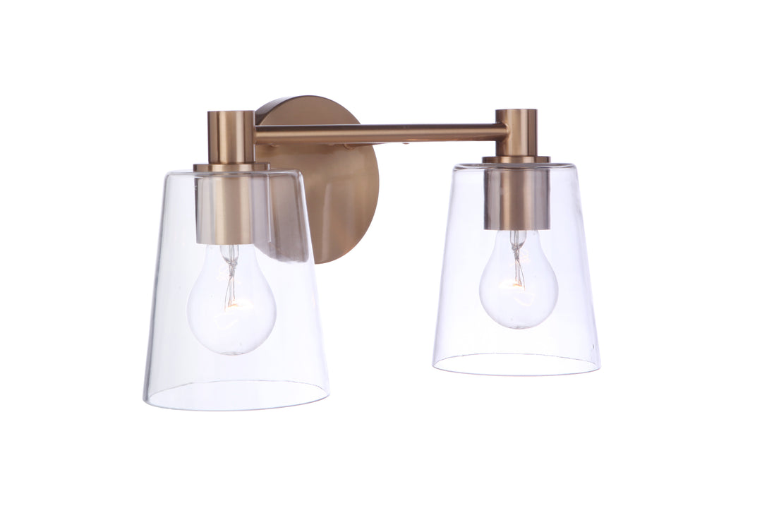 Emilio Vanity Light in Satin Brass by Craftmade