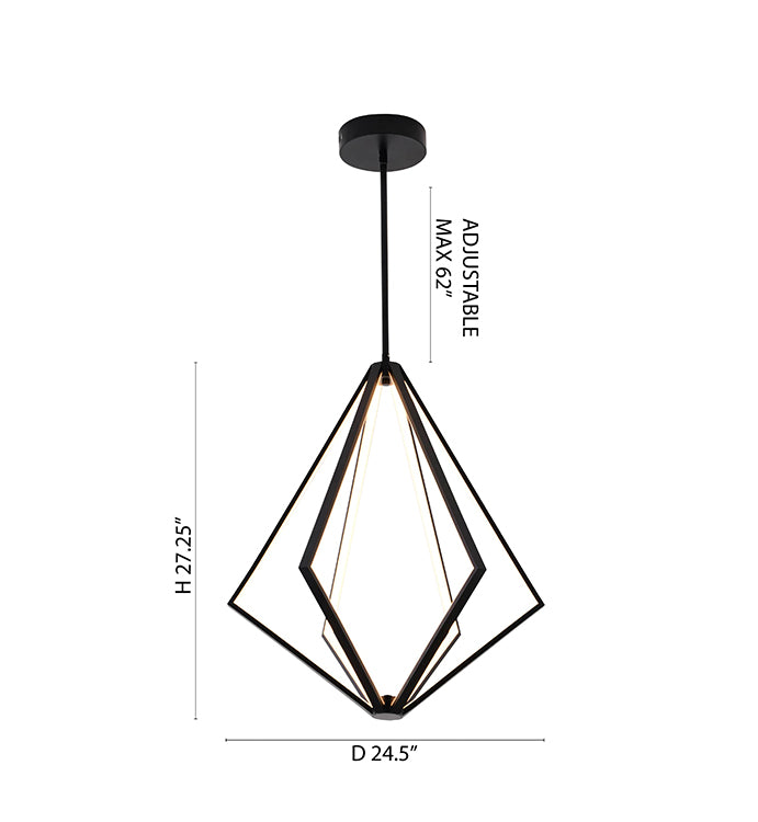 Diamond Metal LED Chandelier with Silicone Diffusers by Bethel - view 21