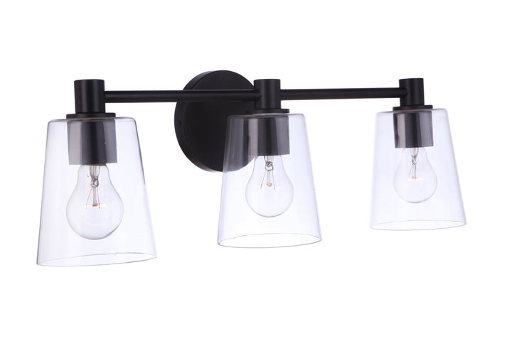 Emilio Vanity Light in Flat Black by Craftmade