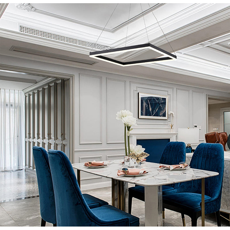 Framed LED Chandelier with Acrylic Diffuser by Bethel - view 12